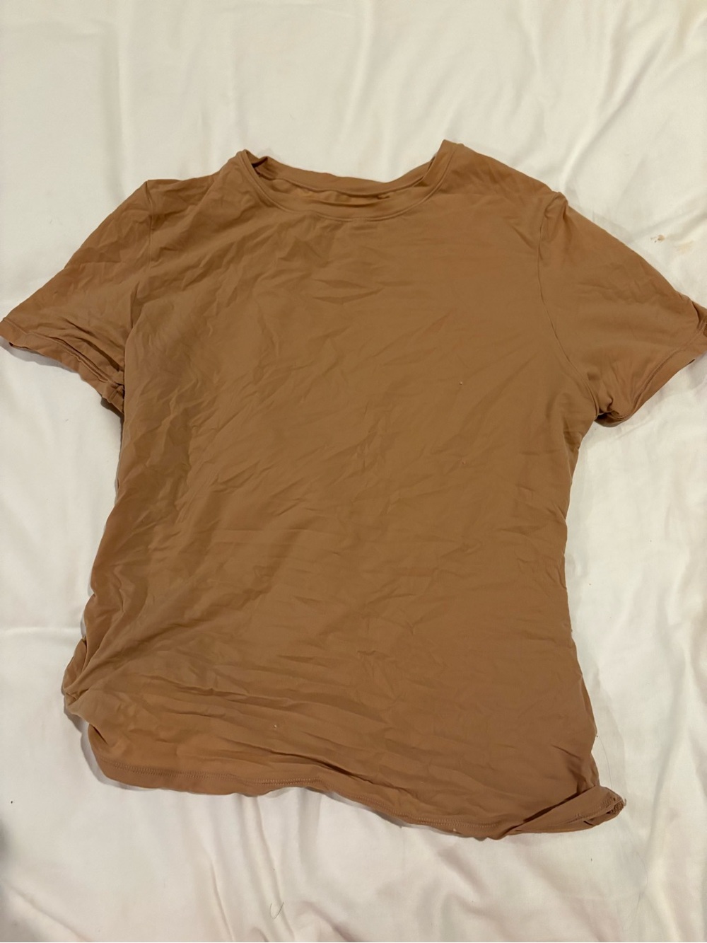 Skims Short-Sleeve Tee in tan